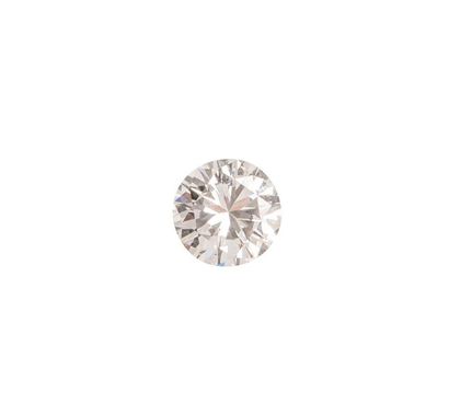null Bague en platine (950 millièmes) sertie d'un diamant taillé en brillant (présenté...