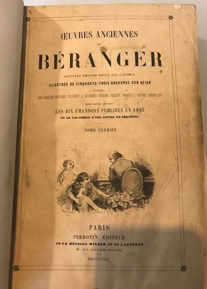 null BERANGER

Correspondance 4 volumes 1860 - Oeuvres complètes 2 volumes 1858-...