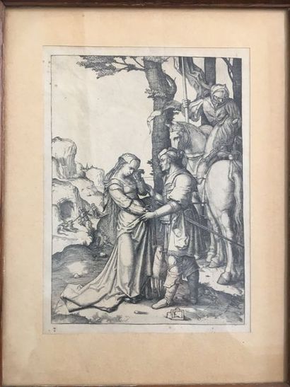 null La lecture gravure signée et atée 1621 en bas à gauche imprimé par Delâtre 11,5x10,5cm
Charles...