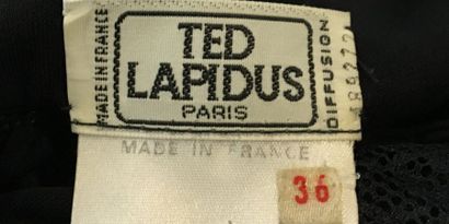 null TED LAPIDUS Robe longue à bretelles en viscose et dentelle noire taille 36