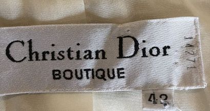 null CHRISTIAN DIOR Boutique 147271 Tailleur pantalon en lainage ivoire poignets...