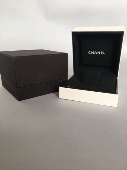 null CHANEL Coffret pour montre en skai noir et blanc dans sa boite -12x12x7,5cm...