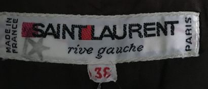 null SAINT LAURENT Rive Gauche Ensemble veste longue sans manches et jupe en lainage...