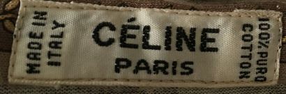 null CELINE Paris Chemisier en lainage imprimé beige taille 40 (salissures au co...