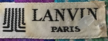  LANVIN Paris Robe longue en coton imprimé floral taille 38