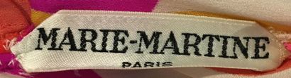  MARIE MARTINE Paris Robe longue en jersey imprimé taille 38 (auréoles)