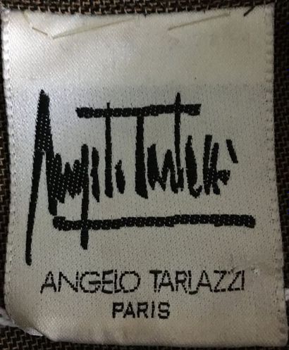 null ANGELO TARLAZZI Paris Manteau cache-poussière en lainage brun circa 80 (petits...