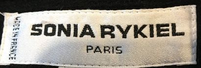 null SONIA RYKIEL Paris Manteau en cachemire noir boutons en bakélite noire et strass...