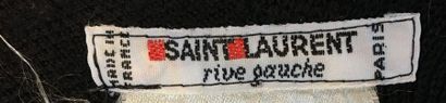  SAINT LAURENT Rive Gauche Gilet en laine tricotée et volants soie noire taille ...