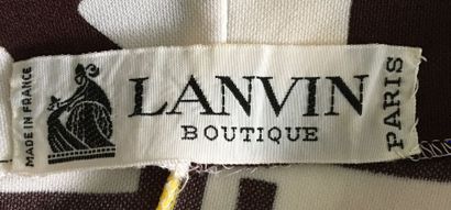 null LANVIN Boutique Paris Robe longue en jersey imprimé circa 70 taille 40