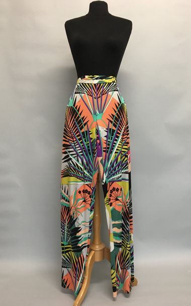 null EMILIO PUCCI Firenze Pantalon en soie imprimée taille 42