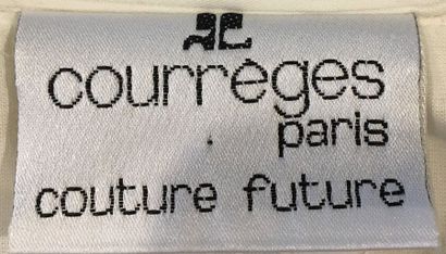 null COURREGES Paris Courure Future Veste en polyester et coton ivoire et bandes...