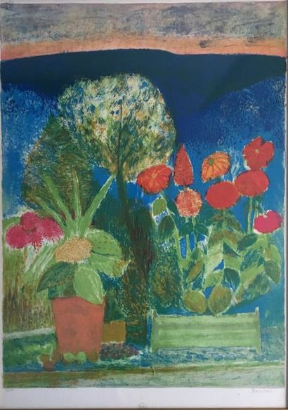 null Guy BARDONE (1927-2015) 

Bouquet de fleurs 

Lithographie n° 13/100 et signée...