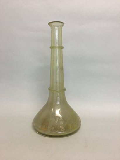 null Grand vase soliflore en verre bullé nuagé vert 

Ht 45cm