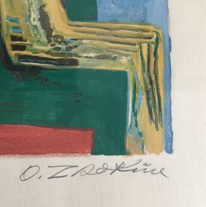 null Ossip ZADKINE (1890-1967)

Dieu noir (1962)

Lithographie en couleur numérotée...