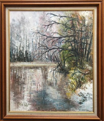 null Michel FOLLIOT (born in 1957) 
 
The pond 

Oil on canvas signed lower left...