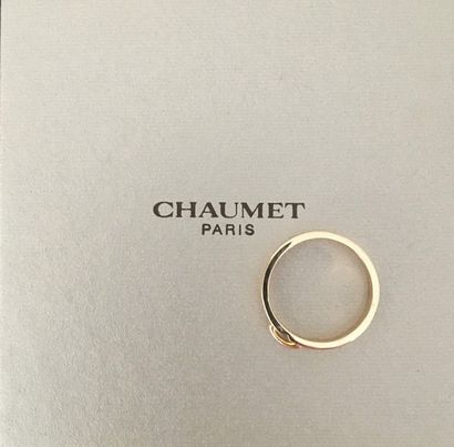 null CHAUMET wedding ring link Evidence ring in gold 750 thousandths TDD 50 Weight...