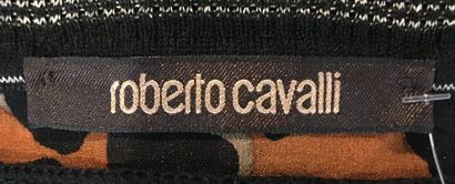 null Roberto CAVALLI Robe à manches chauve souris en lainage soie et cachemire noire...