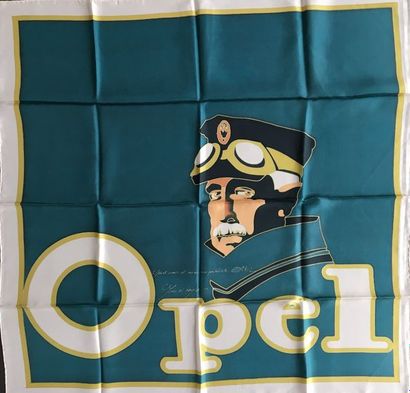 null OPEL Hand painted advertising scarf