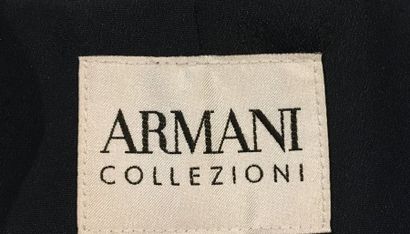 null ARMANI Collezioni Jacket in cotton and silver grey and blue composite material...