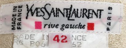 null YVES SAINT LAURENT Rive Gauche Robe en lin soie et viscose ivoire Taille 42

(petites...