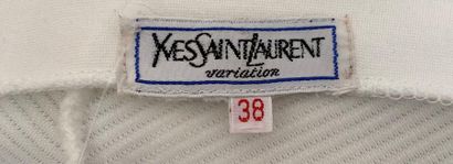 null YVES SAINT LAURENT Variation White cotton ribbed top Size 38