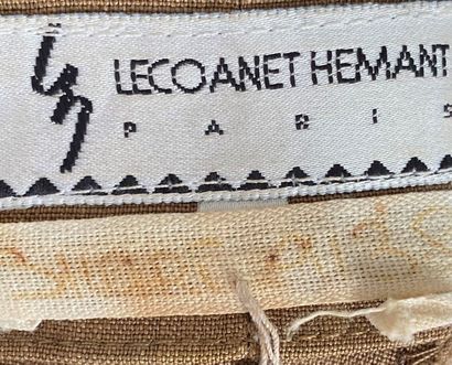 null LECOANET HEMANT Paris Shorts in marron glacé linen ( runway label) size 38