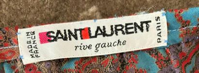 null SAINT LAURENT Rive Gauche Printed cotton blouse dress size 42