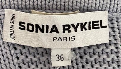 null SONIA RYKIEL Veste en coton tricoté à côtes gris perle Taille 36 ET Jean à motifs...