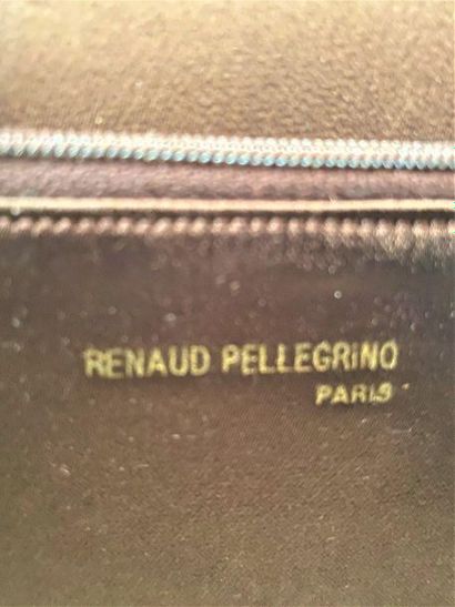 null RENAUD PELLEGRINO Small clutch bag with chocolate velvet cord shoulder strap...