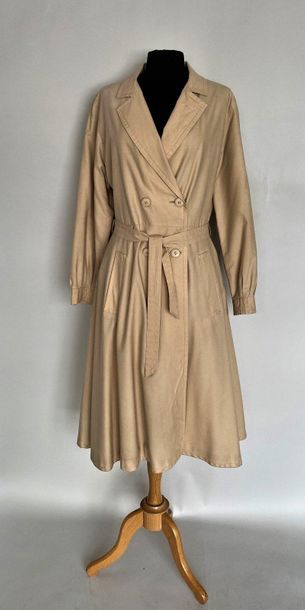  NINA RICCI Boutique Dress coat with belt in cotton and cream composite material...