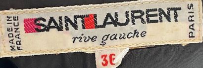 null SAINT LAURENT Rive Gauche Veste croisée en lainage noir avec ceinture Taille...