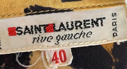 null SAINT LAURENT Rive Gauche Silk top with panther print Size 40