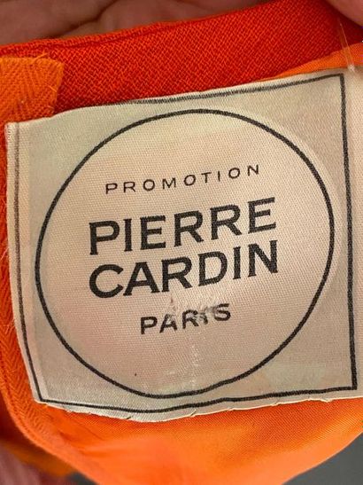 null PIERRE CARDIN Promotion Paris Robe en lainage orange plastron à pampilles lacet...