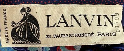 null LANVIN Paris (n°03509) Robe en soie imprimée à ceinture cordeière à pompons...