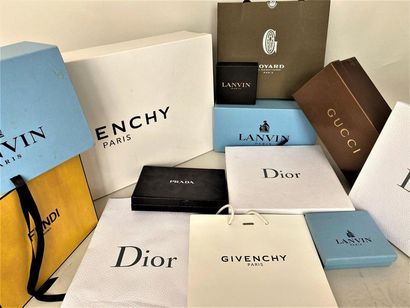 null Batch of Boxes and Bags of the houses LANVIN- DIOR- GIVENCHY- GUCCI- PRADA ...etc...