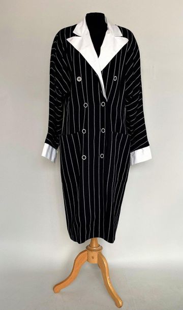 SCHERRER Boutique Black woollen coat dress...
