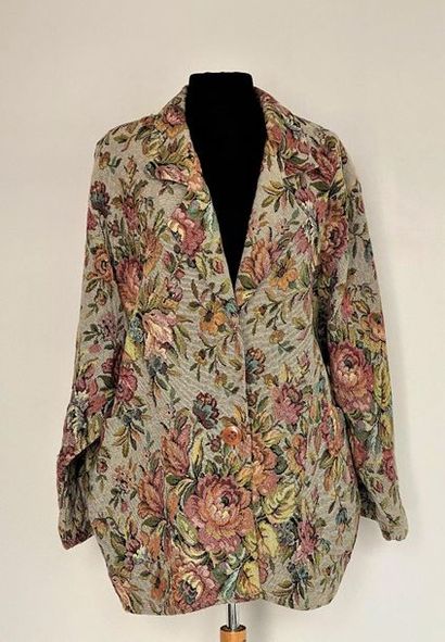 PER SPOOK Jacquard Tapestry Jacket with flower...
