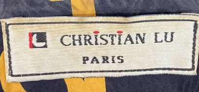  CHRISTIAN LU Paris Black and gold silk jacket Size 42