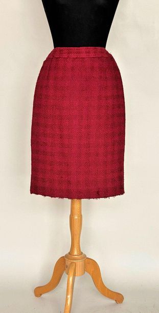 null CHRISTIAN LACROIX Skirt in burgundy woolblend Size 42