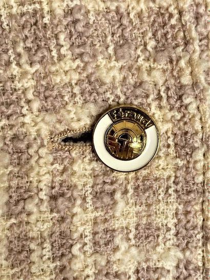 null Louis FERAUD Coat in ivory and parma wool - Buttons in gilded metal and white...