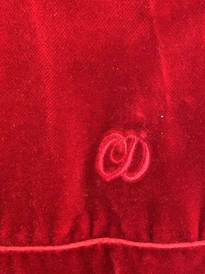 null CHRISTIAN DIOR Red velvet children's dress with little bows Size 6 years ol...