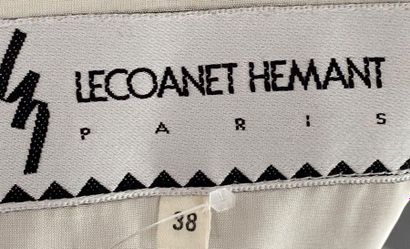 null LECOANET HEMANT catwalk model 9138 Jacket in marron glacé linen Size 38

(misses...