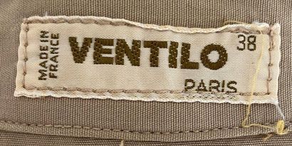 null VENTILO Beige cotton raincoat (with belt) Size 38