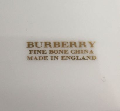 null BURBERRY Cendrier carré en porcelaine imprimée du décor de la marque (parfait...