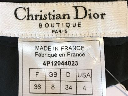 null CHRISTIAN DIOR Boutique Paris Pantalon en matière composite noire brodé de lacets...