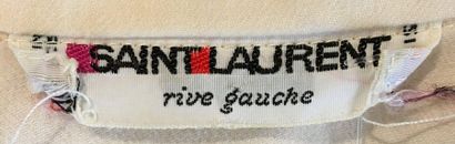 null SAINT LAURENT Rive Gauche Chemise en lainage ivoire boutonnage en métal doré...