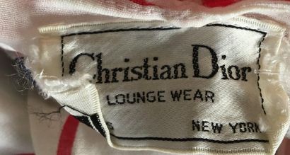 null CHRISTIAN DIOR Lounge Wear Robe en coton imprimée de bandes et rayures de couleur...