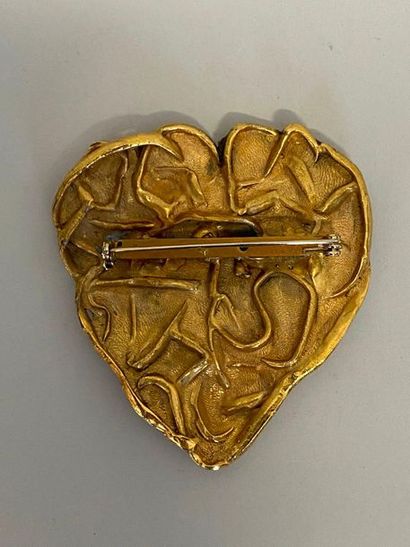 null YVES SAINT LAURENT by Robert GOOSSENS Interlacing Collection Heart brooch in...