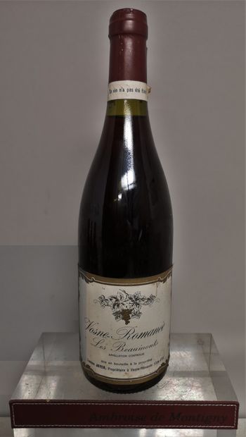 null 1 bouteille VOSNE ROMANEE 1er cru "Les Beaumonts" - Lucien Jayer 1987

Etiquette...